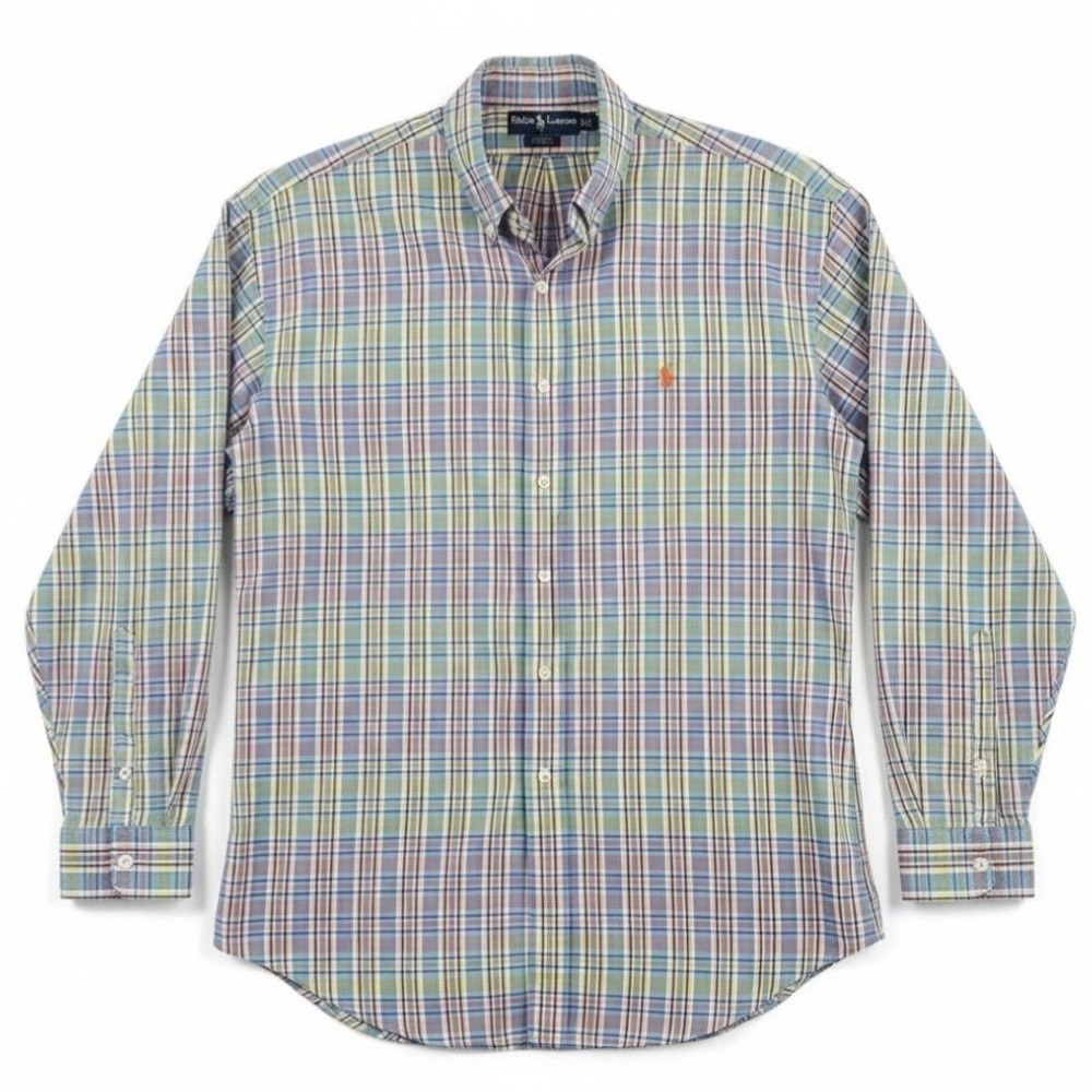 Vintage 90's Ralph Lauren Blake Plaid XL Button Down‎ Shirt Preppy